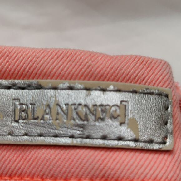 Blank NYC Peach Low Rise Flat Front Jeans 29 Dopamine Rainbow Casual Bohemian - Picture 13 of 13